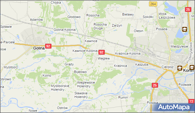 mapa Węglew, Węglew na mapie Targeo