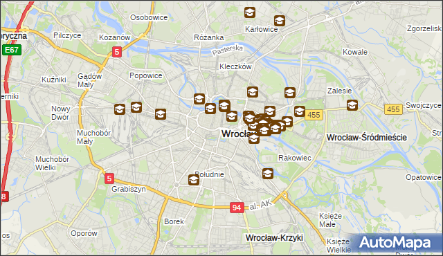 mapa Wrocławia, Wrocław na mapie Targeo