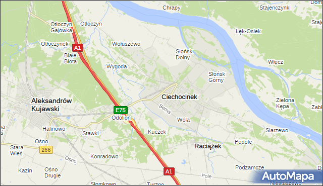 mapa Ciechocinek, Ciechocinek na mapie Targeo