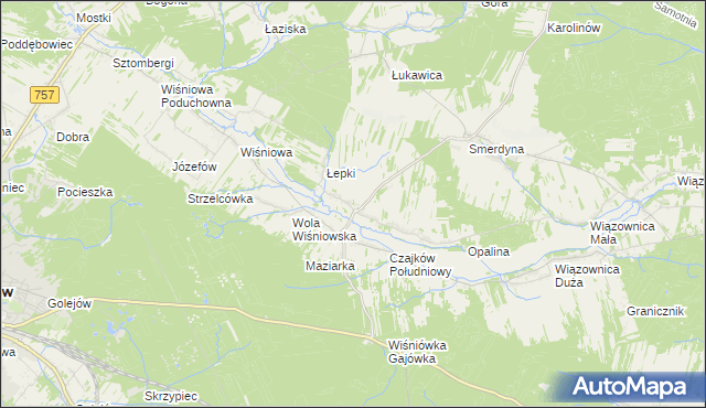 mapa Czajków Północny, Czajków Północny na mapie Targeo