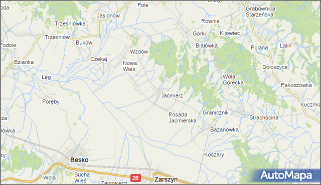 mapa Jaćmierz, Jaćmierz na mapie Targeo