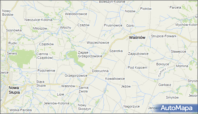 mapa Czajęcice, Czajęcice na mapie Targeo