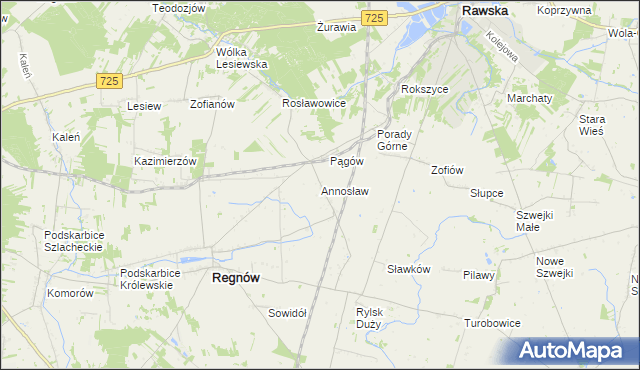 mapa Annosław, Annosław na mapie Targeo