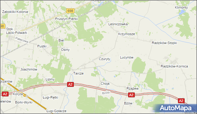 mapa Czuryły, Czuryły na mapie Targeo