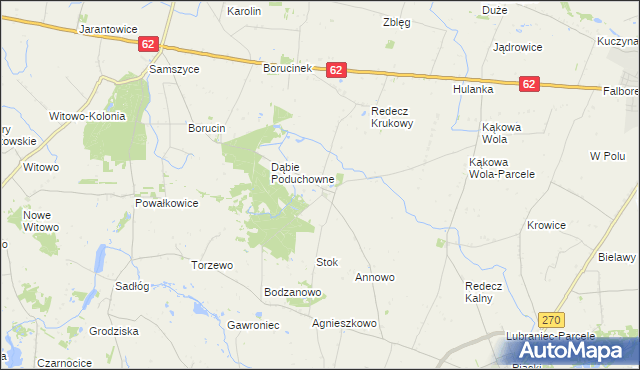 mapa Dąbie Kujawskie, Dąbie Kujawskie na mapie Targeo