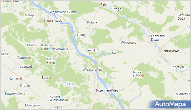 mapa Głęboczek gmina Perlejewo, Głęboczek gmina Perlejewo na mapie Targeo