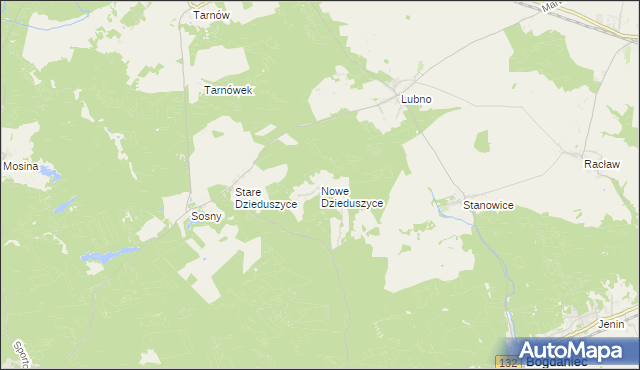 mapa Nowe Dzieduszyce, Nowe Dzieduszyce na mapie Targeo