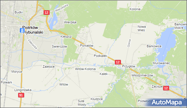 mapa Podkałek, Podkałek na mapie Targeo