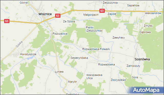 mapa Rozwadówka-Folwark, Rozwadówka-Folwark na mapie Targeo