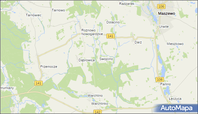 mapa Swojcino, Swojcino na mapie Targeo