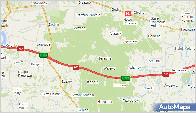 mapa Teresina, Teresina na mapie Targeo