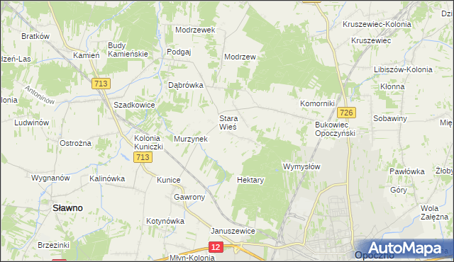 mapa Brzustówek, Brzustówek na mapie Targeo