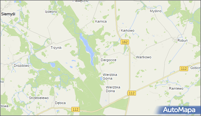 mapa Dargocice, Dargocice na mapie Targeo