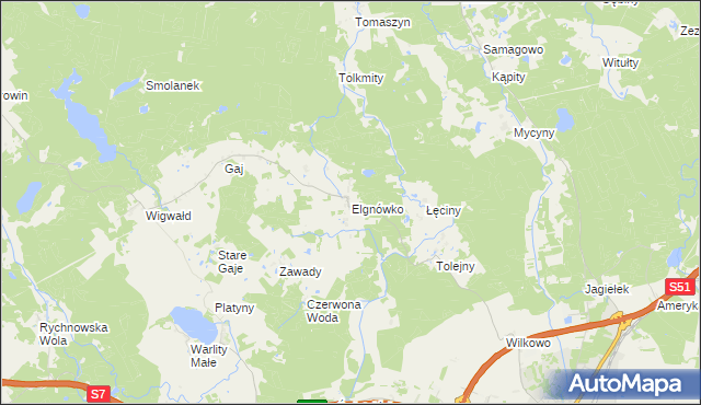mapa Elgnówko, Elgnówko na mapie Targeo
