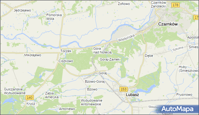 mapa Goraj-Zamek, Goraj-Zamek na mapie Targeo