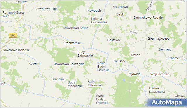 mapa Karolinowo gmina Siemiątkowo, Karolinowo gmina Siemiątkowo na mapie Targeo