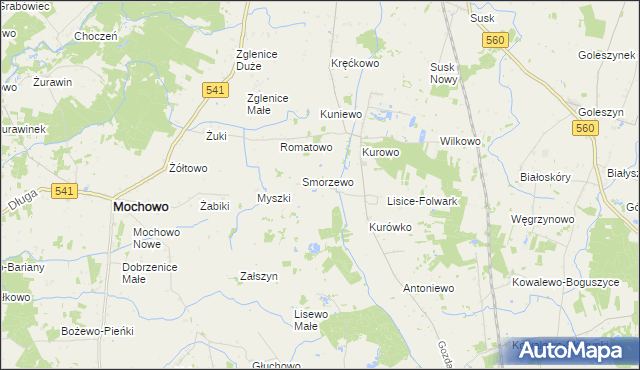 mapa Kozice gmina Gozdowo, Kozice gmina Gozdowo na mapie Targeo