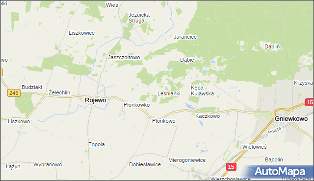 mapa Leśnianki, Leśnianki na mapie Targeo