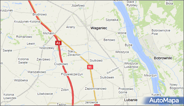 mapa Nowy Zbrachlin, Nowy Zbrachlin na mapie Targeo