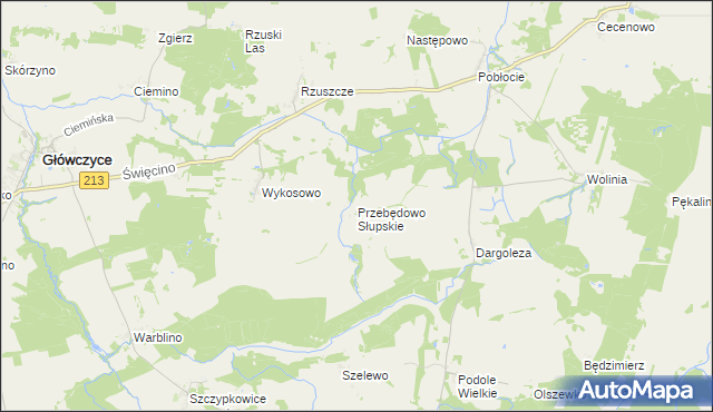 mapa Przebędowo Słupskie, Przebędowo Słupskie na mapie Targeo