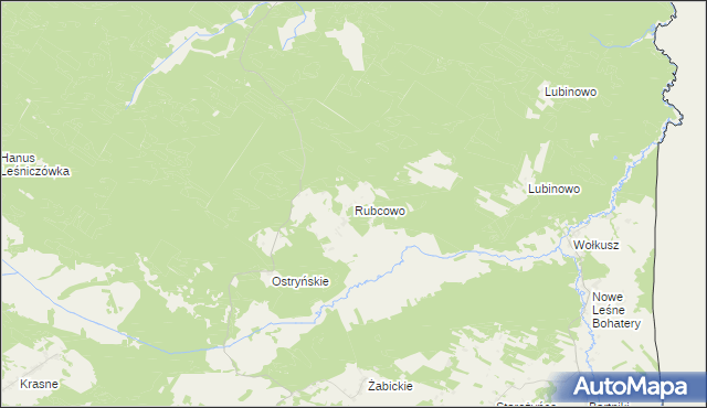 mapa Rubcowo, Rubcowo na mapie Targeo