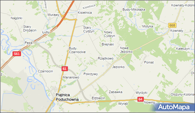 mapa Rządkowo, Rządkowo na mapie Targeo