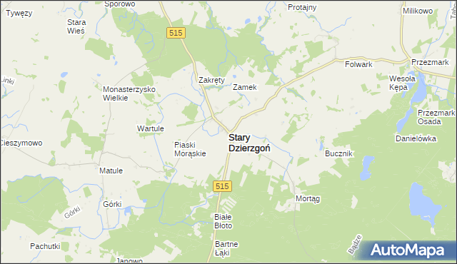 mapa Stary Dzierzgoń, Stary Dzierzgoń na mapie Targeo