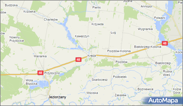 mapa Stoczek Kocki, Stoczek Kocki na mapie Targeo