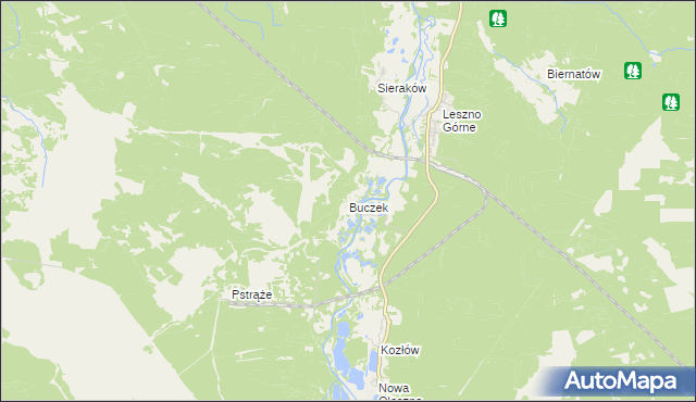 mapa Buczek gmina Szprotawa, Buczek gmina Szprotawa na mapie Targeo