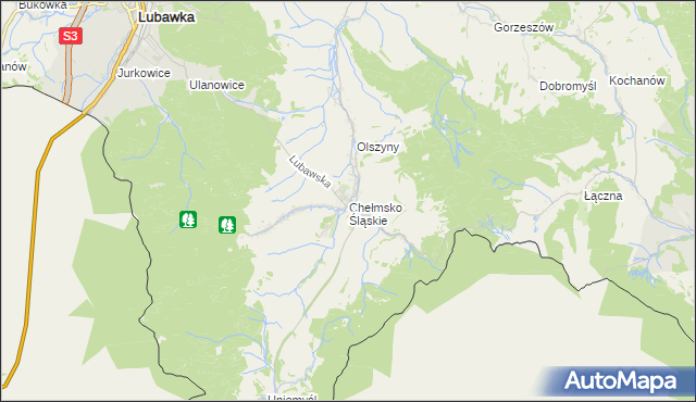 mapa Chełmsko Śląskie, Chełmsko Śląskie na mapie Targeo