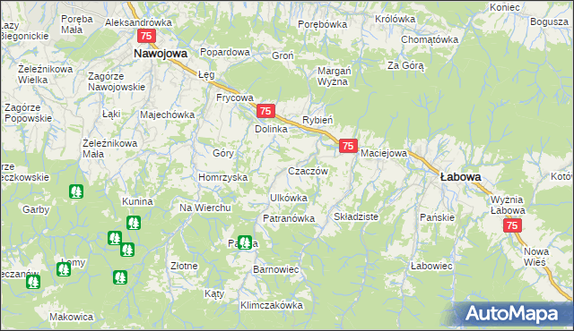 mapa Czaczów, Czaczów na mapie Targeo