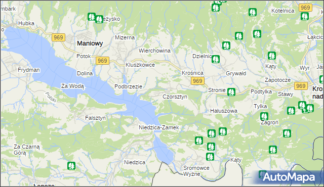 mapa Czorsztyn, Czorsztyn na mapie Targeo