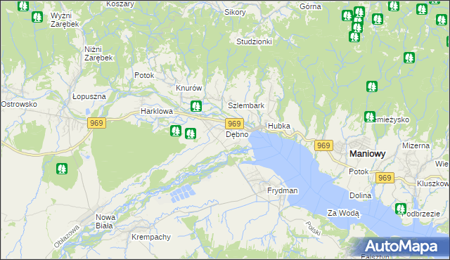 mapa Dębno gmina Nowy Targ, Dębno gmina Nowy Targ na mapie Targeo