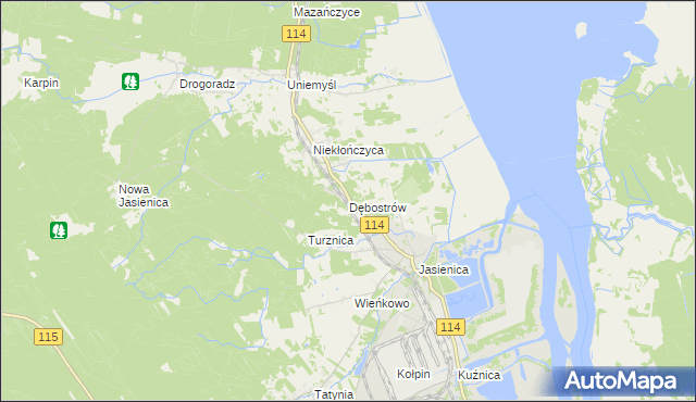 mapa Dębostrów, Dębostrów na mapie Targeo