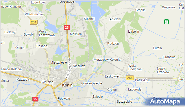 mapa Długa Łąka, Długa Łąka na mapie Targeo