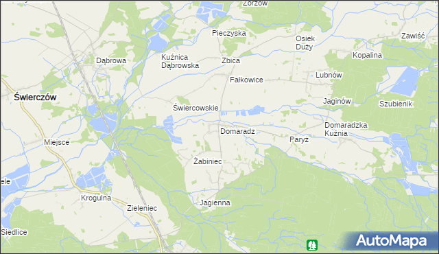 mapa Domaradz gmina Pokój, Domaradz gmina Pokój na mapie Targeo