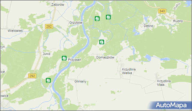 mapa Domaszków gmina Wołów, Domaszków gmina Wołów na mapie Targeo
