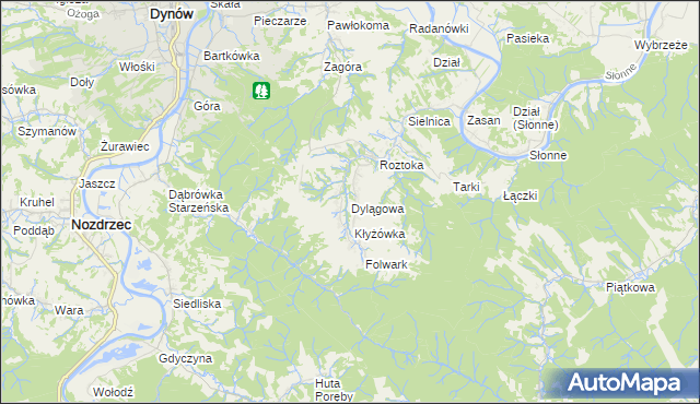 mapa Dylągowa, Dylągowa na mapie Targeo