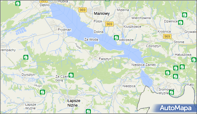 mapa Falsztyn, Falsztyn na mapie Targeo