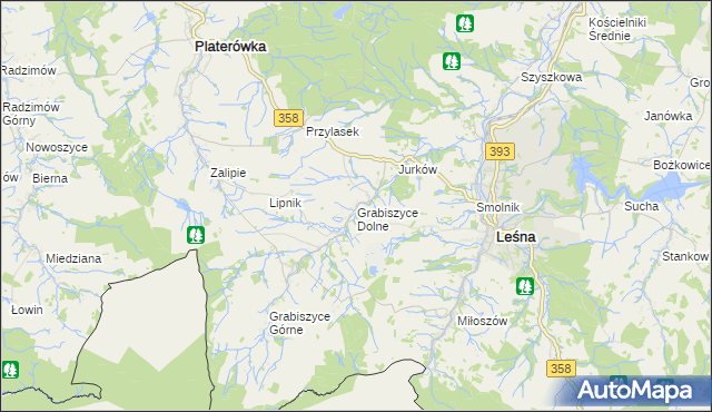 mapa Grabiszyce Dolne, Grabiszyce Dolne na mapie Targeo