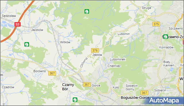 mapa Jabłów, Jabłów na mapie Targeo