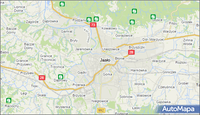 mapa Jasła, Jasło na mapie Targeo