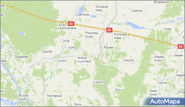 mapa Józefowo gmina Goworowo, Józefowo gmina Goworowo na mapie Targeo