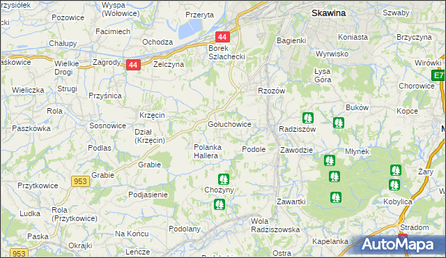 mapa Jurczyce, Jurczyce na mapie Targeo