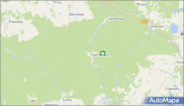 mapa Kamieńczyn, Kamieńczyn na mapie Targeo