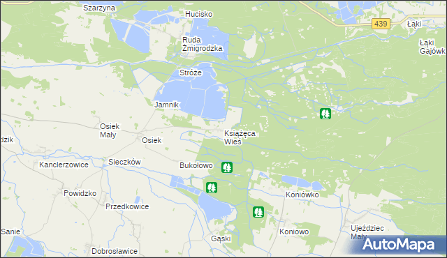 mapa Książęca Wieś, Książęca Wieś na mapie Targeo