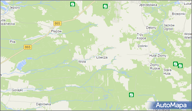 mapa Łówcza, Łówcza na mapie Targeo