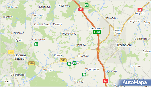 mapa Malczów, Malczów na mapie Targeo