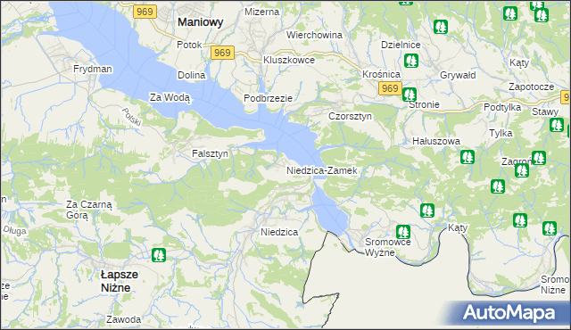 mapa Niedzica-Zamek, Niedzica-Zamek na mapie Targeo