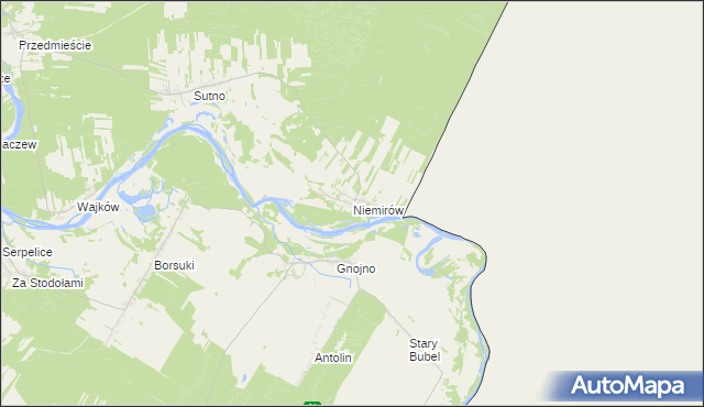 mapa Niemirów gmina Mielnik, Niemirów gmina Mielnik na mapie Targeo